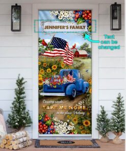 Personalized Country Roads Home Door Cover