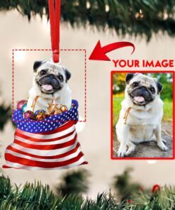 Personalized Custom - Shaped Ornament Dog Christmas Image NNT139OCT