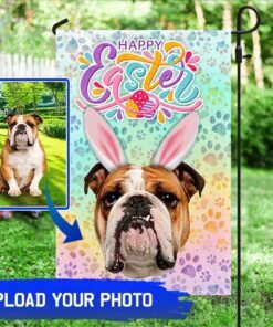 personalized custom pet happy easter flag tpt653fct 7570