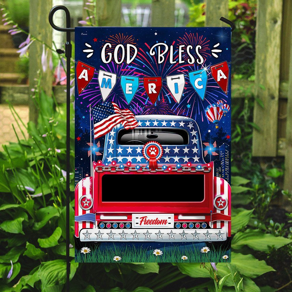 Personalized Dog Garden Flag Flagwix™ Happy July 4th In The United States With Your Beloved Pets Flag MLH1675FCT - Image 3