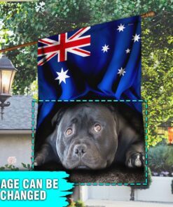 Personalized Dog Pet Patriotic Australian Flag THH3346Fv1CT