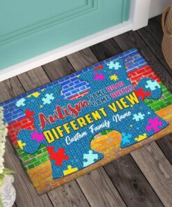 personalized doormat autism awareness different view ntt83dmct 2804