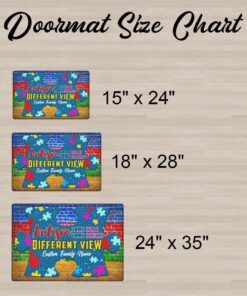 personalized doormat autism awareness different view ntt83dmct 8774