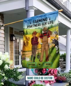 Personalized Farming Partners For Life Flag