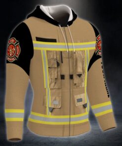 personalized firefighter custom name zip hoodie thb3724zhct 7787