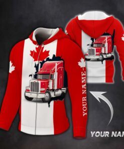 Personalized Freedom Convoy 2022 Zip Hoodie, Canadian Trucker, Truckers For Freedom, Mandate Freedom, Fringe Minority QNN704ZHCT
