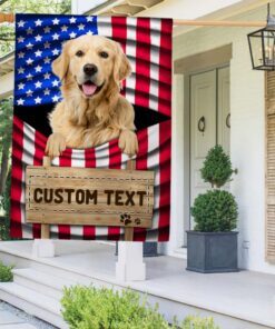 personalized golden retriever dog custom text american flag tqn1135fv2ct 5305