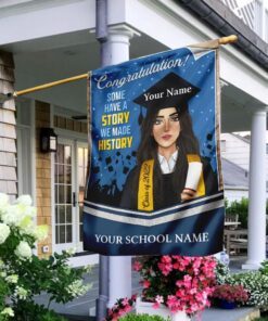 Personalized Graduation Class Of 2022 We Made History Garden/ House Flag