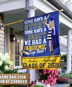 Personalized Graduation For Girls Flag