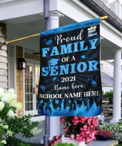 Personalized Graduation Yard Flag Flagwix™ Proud Family Of A Senior 2021 Customized Name Flag