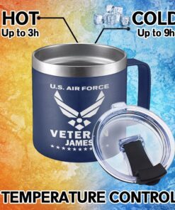 personalized insulated coffee mug u.s. air force custom name tqn230cmct 2816
