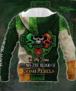 personalized irish st. patrick’s day 3d zip hoodie skull ntb519zhct 6518