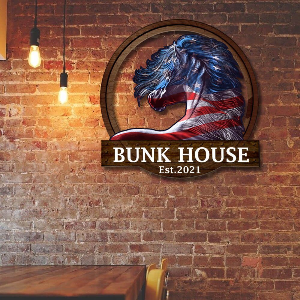 Personalized Metal Horse Signs Flagwix™ Hanging Metal Sign Horse Sign PN197MS2CT - Image 2
