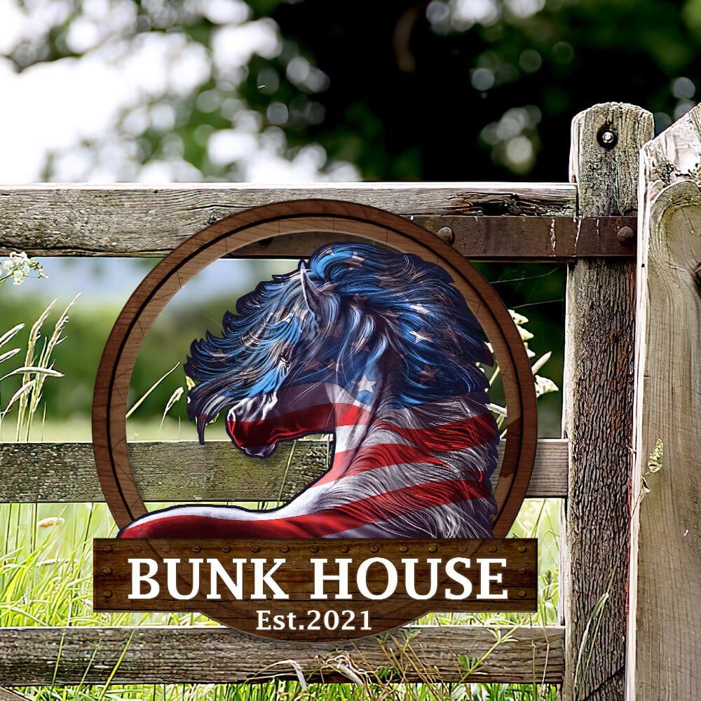 Personalized Metal Horse Signs Flagwix™ Hanging Metal Sign Horse Sign PN197MS2CT - Image 3