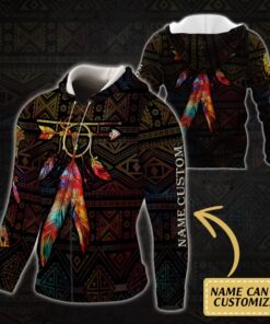 Personalized Native American. Dream Catcher Custom Name Zip Hoodie THH2589ZHCT