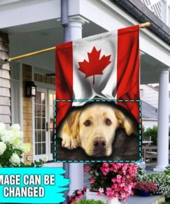 Personalized Patriotic Dog Flagwix™ Personalized Photo Patriotic Canadian Flag THH3316FCT