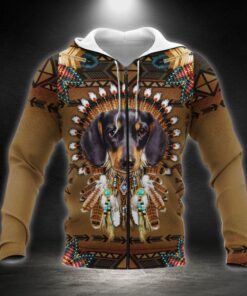 personalized pet native american, dog lover, custom image pet, custom pet portrait, dog zip hoodie thb2937zhctv5 5526