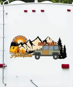 Personalized RV Decals Custom Name Road Adventure RV Wrap Camping Cars Wrap PN2102VWCT