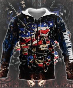 personalized skull 3d zip hoodie fire ntb302zhct 3117