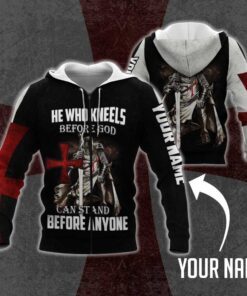 Personalized Templar Knight Warrior Of God Zip Hoodie DBD3160ZHCT