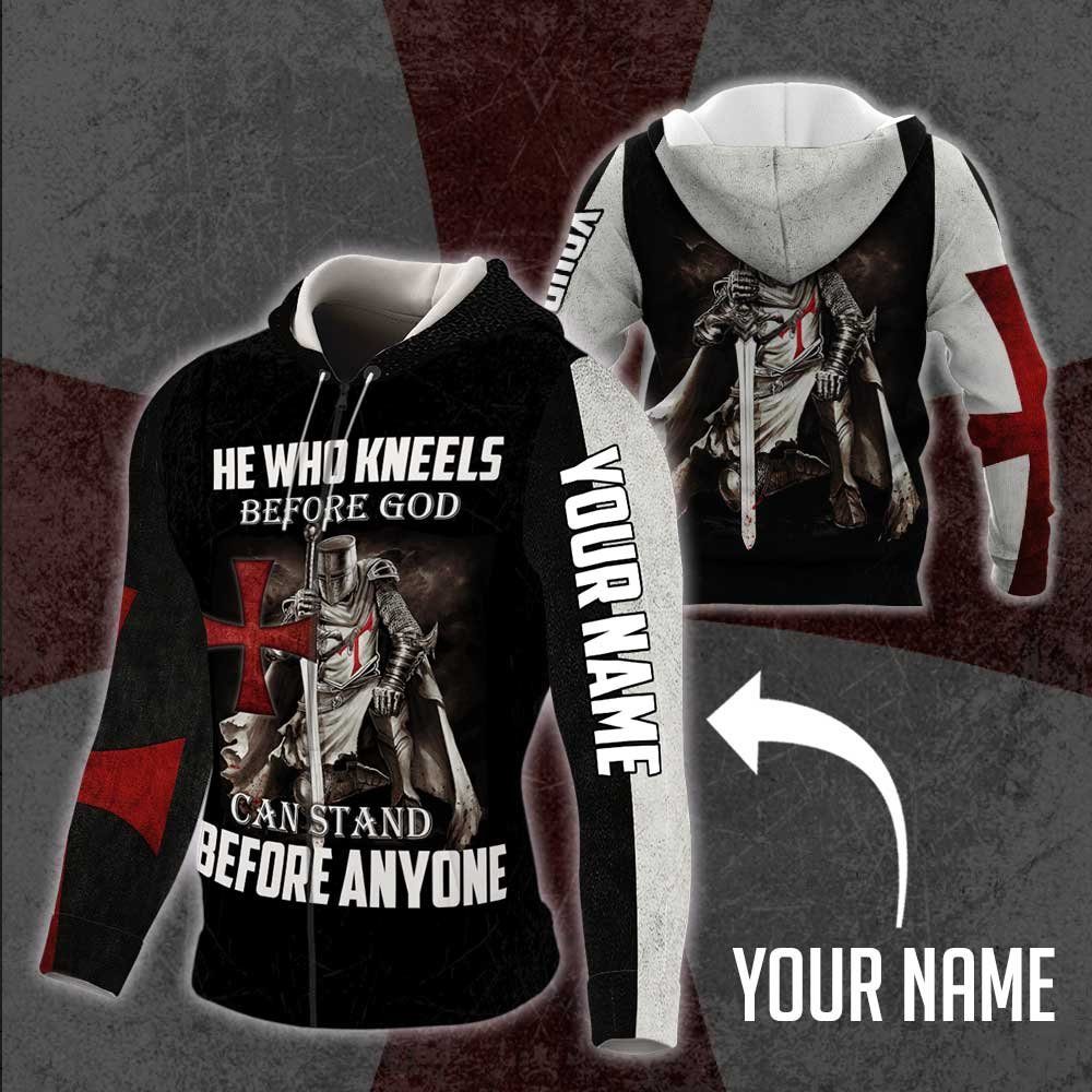 Personalized Templar Knight Warrior Of God Zip Hoodie DBD3160ZHCT - Image 2