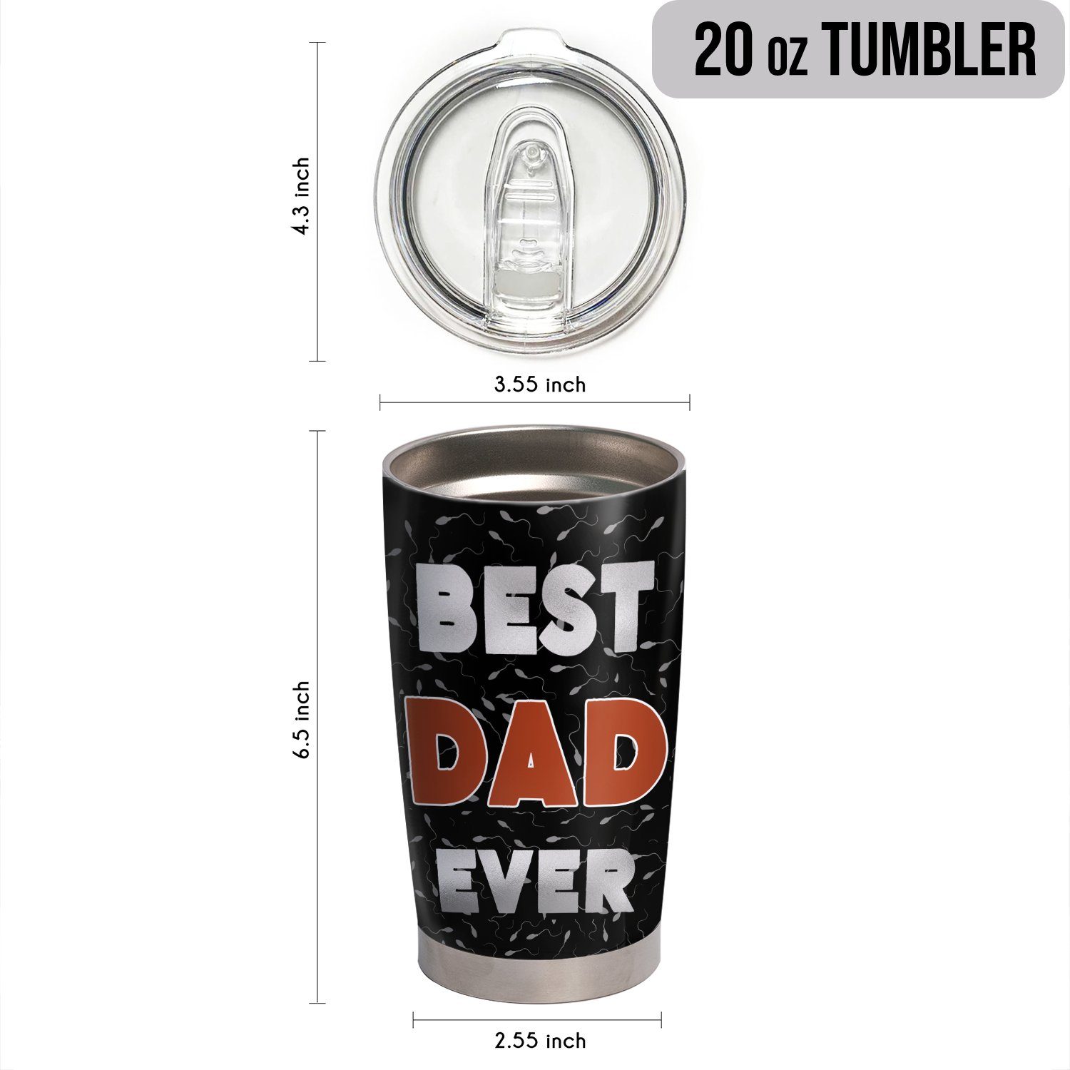 Personalized Tumbler Started from your balls now I'm here 20oz Tumbler LNT90TUCT - Image 4