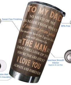 personalized tumbler to my dad, i love you 20oz tumbler lnt99tuct 6126