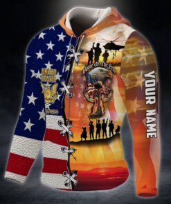personalized u.s. veteran. home of the free custom name zip hoodie thb3183zhct 2263