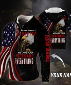 Personalized We Owe Our Veterans Everything Zip Hoodie PS2112ZHCT