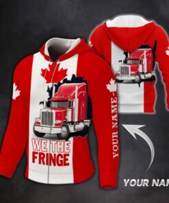 Personalized We The Fringe Zip Hoodie, Freedom Convoy 2022, Canadian Trucker, Truckers For Freedom, Mandate Freedom, Fringe Minority QNN704ZHCTv1
