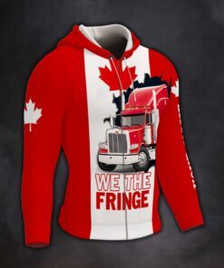 personalized we the fringe zip hoodie, freedom convoy 2022, canadian trucker, truckers for freedom, mandate freedom, fringe minority qnn704zhctv1 6927