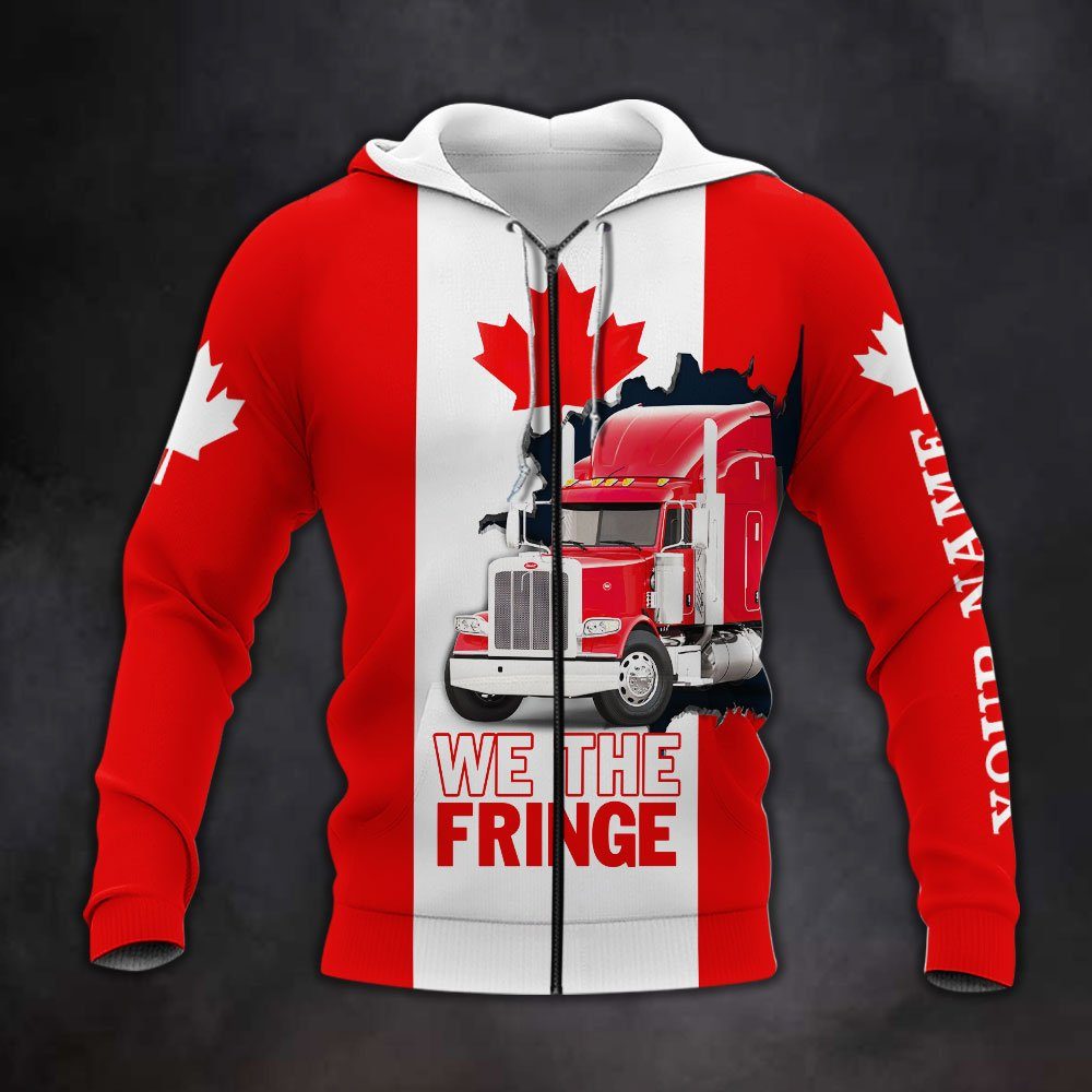 Personalized We The Fringe Zip Hoodie, Freedom Convoy 2022, Canadian Trucker, Truckers For Freedom, Mandate Freedom, Fringe Minority QNN704ZHCTv1 - Image 5