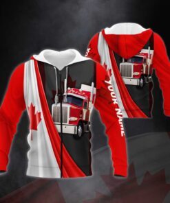 personalized zip hoodie canadian trucker custom name mlh2208zhct 8459