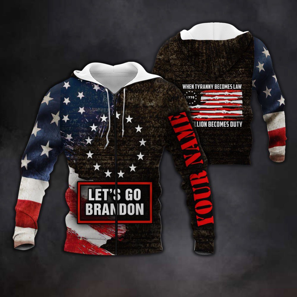 Personalized Zip Hoodie Let's Go Brandon We The People Custom Name QNK1051ZHCTv1 - Image 4