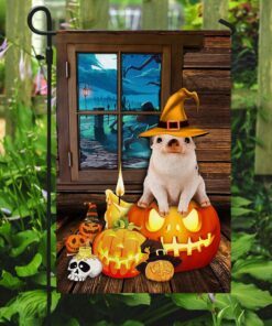 pig halloween flag 4974