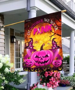 Pink Pumpkin Breast Cancer Awareness Flagwix™ Pink Pumpkin Halloween Flag