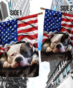 pit bull. american patriot flag 2154