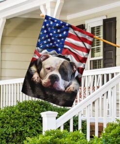 pit bull. american patriot flag 5122