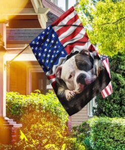 pit bull. american patriot flag 7184