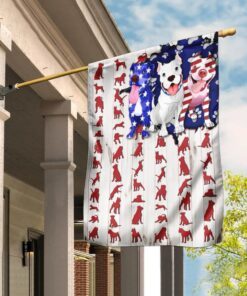 pit bull lover happy flag 1112