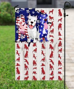 Pit Bull Lover Happy Flag