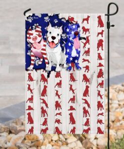 pit bull lover happy flag 2353
