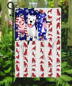 pit bull lover happy flag 6726