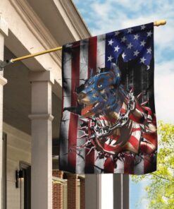 Pitbull American Flag