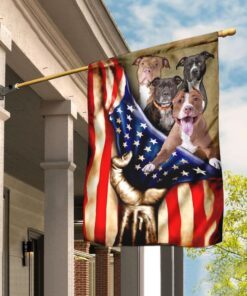 Pitbull American Flag