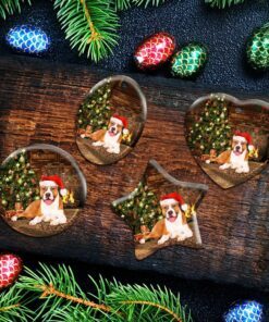 pitbull christmas ceramic ornament 5050