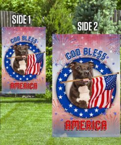 pitbull god bless america independence day flag 3783