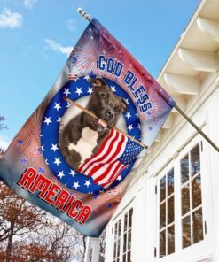 pitbull god bless america independence day flag 6169
