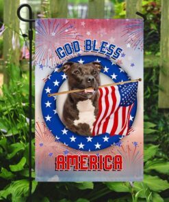 pitbull god bless america independence day flag 6581