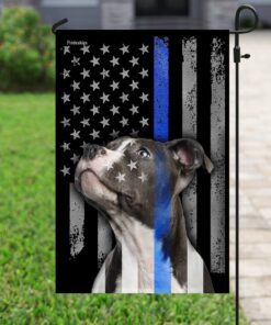 pitbull thin blue line flag 1083